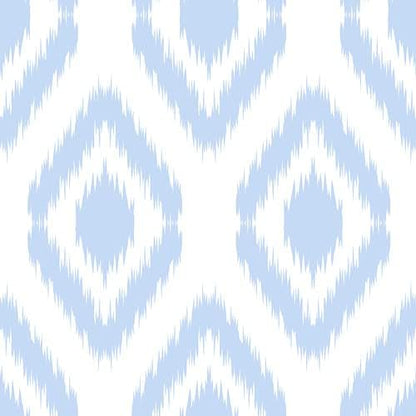 PinPix 36x24 inch Cork Bulletin Board. This Decorative Framed Pin Board Comes with Ikat Light Blue Design and Satin White Frame. Ideal for Home, Office Decor or School (PinPix-1633)