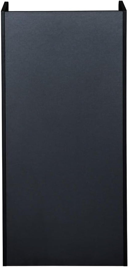 Flash Furniture Sony Laminate Wood Commercial-Grade Trash Receptacle with Tray Top, Wooden Restaurant Trash Can Cabinet and Garbage Receptacle, Black