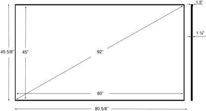 Silver Ticket Products S7 Series 6 Piece Thin Bezel Home Theater Fixed Frame 4K/8K Ultra HD, HDTV, HDR & Active 3D Projection Screen, 16:9 Format, 92" Diagonal, Woven Acoustic Material S7-16992-WAB