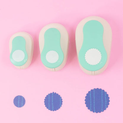 Craftelier - 1,5 Inch Circle Scallop Punch with lever press | Shape Hole Puncher for Paper Crafts | Scalloped Hole Punch for Scrapbooking, DIY Cards & Journals | Mini Hole Punch for Paper & Cardstock.