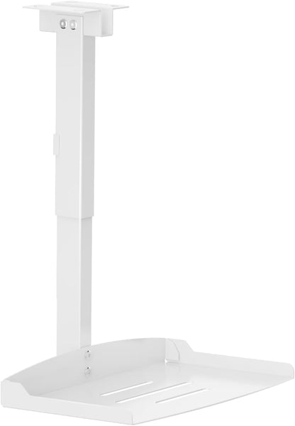 WALI Projector Ceiling Mount Tray，Projector Wall Mount Holds up to 22lbs，Height Adjustable Universal Projection Mount Tray 13.7'' x 8.6'', No Hole Installation, Hidden Cable Routing, White (PM-005-W)