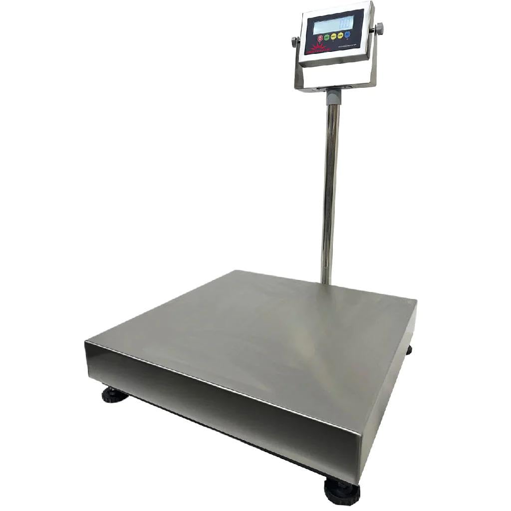 Liberty LS-916-18x18 Industrial Portable Bench Scale Stainless Steel with 600 lb Capacity & .05 lb Accuracy