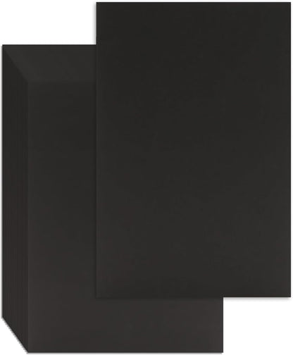 25 Pcs Book Board, Binder Board, Cover Board, Heavy Duty Chipboard for Book Binding, DIY Cardboard (Black, 8.5 x 11 Inch 80PT)