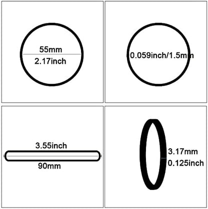 AMUU Black Tactical Rubber Bands Size 33 - 200 Pieces for Office Supply, Home, Money, File Folders - Strong Elastic Bands