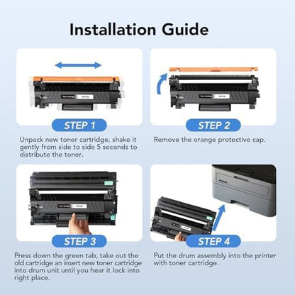 TN760 Toner for Brother Printer: Replacement for Brother TN760 TN730 TN-760 TN-730 High Yield Black Cartridge HL-L2325DW MFC-L2710DW MFC-L2750DW DCP-L2550DW HL-L2350DW HL-L2395DW 2 Pack
