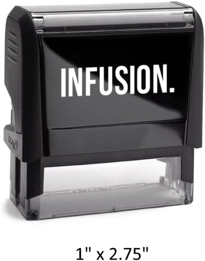 Infusion Self-Inking Custom Rubber Stamp (Personal or Business Use) - Choose from 16 Colors (1" x 2-3/4")