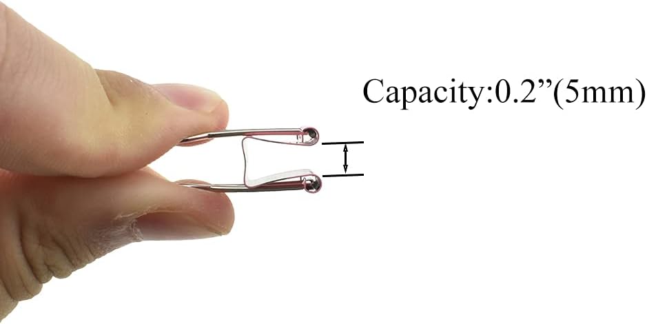 HAHIYO Binder Clips Paper Clamps Spring Steel Sturdy Small 0.75 inches Width 0.2 Inch Capacity No Sharp Edges Heavy Duty Tight Grip Reusable Color Metal Bright Finish for Home Office School 30 Pack