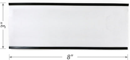 SmartSign (10-Pack) Magnetic C Channel Card Label Holders - 3" x 8" Metal Racks and Shelf Label Holders with Paper Inserts