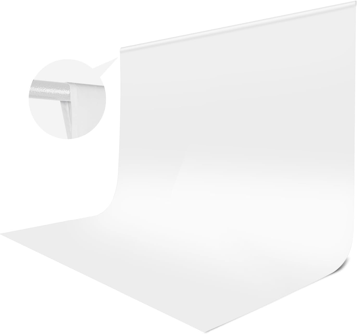 White Backdrop for Photoshoot, 10x10 ft Photo Backdrop Curtain Double-Side for Photography, Polyester Fabric White Background Screen for Photographic Studio Baby Picture Party Prop (Backdrop Only)