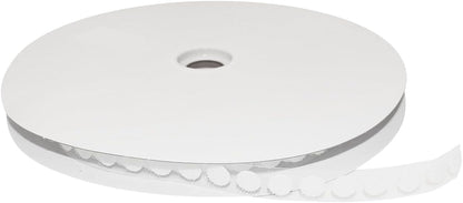 1/2-inch Diameter Hook and Loop Self-Adhesive Dots, 1440 per roll/Hook-Side Only (White)