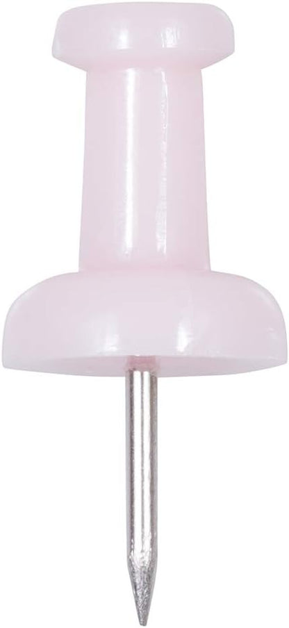 JAM PAPER Colorful Push Pins - Baby Pink Pastel Pushpins - 100/Pack