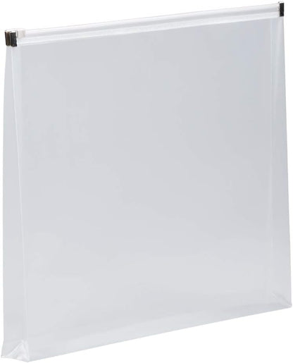 JAM PAPER Plastic Envelopes with Zip Closure - Letter Booklet - 9 3/4 x 13 - Clear - 12/Pack
