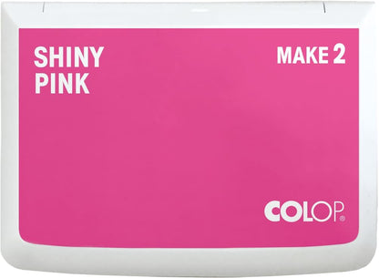 COLOP Make Series, Ink Stamp Pads, with Non-Toxic Premium Ink, Water-Based Acid-Free (Shiny Pink, Make 2-2-3/4" x 4-1/4")