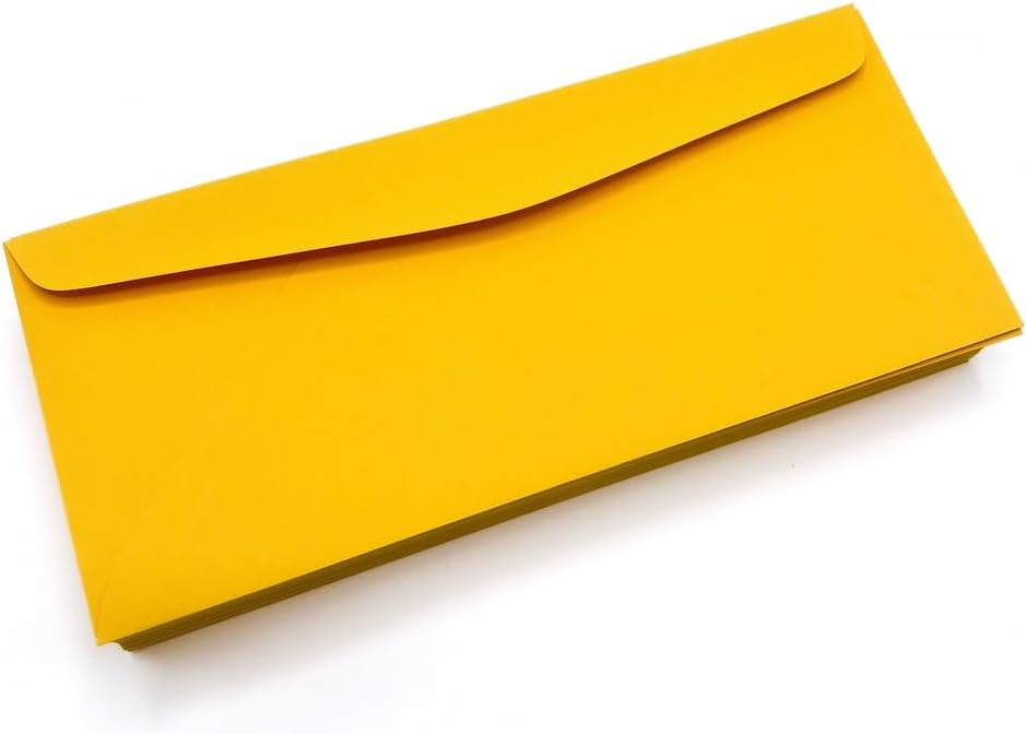 Limited Papers (TM) No. 10 Regular Standard Mailing Envelope - Pastel - Soft - 24 Pound (4.8 inch x 9.5 inch) - Announcement, Invoices, Checks, Letters, Contracts, Business Envelopes (Goldenrod, 2500)