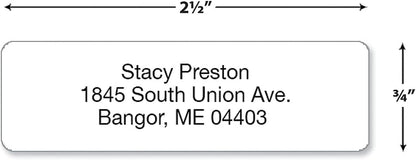 Personalized Return Address Labels, Roll of 500 Transparent Clear Self-Adhesive Labels Without Dispenser, Customize with Name & Shipping Address, Colorful Images