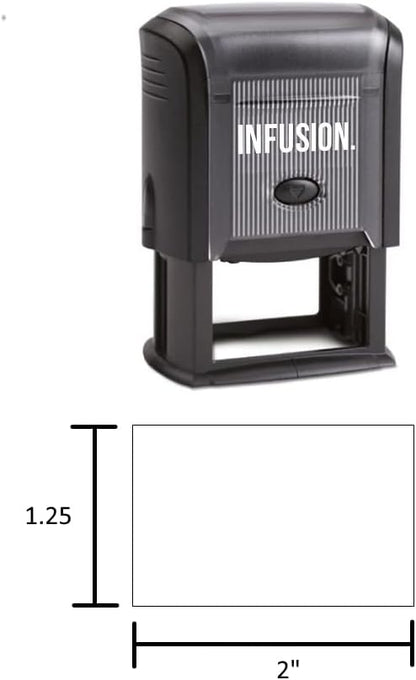 Infusion Self-Inking Custom Rubber Stamp (Personal or Business Use) - Choose from 16 Colors (1-1/4" x 2")