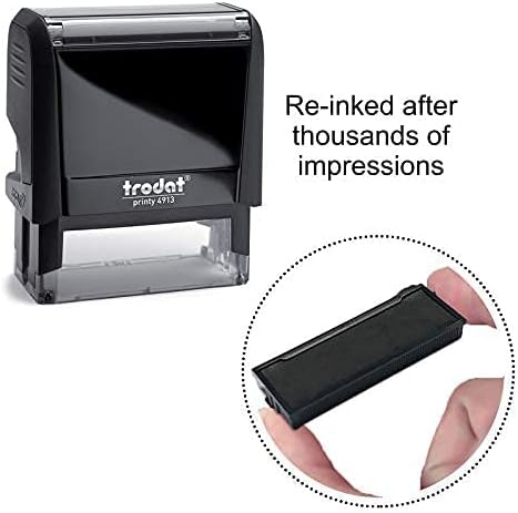 Notary Stamp Seal Ink Personalized Self Inking Stamp Custom Stamp Rubber Stamp Trodat 4913 Self Ink Notary Stamp - 7/8" x 2-3/8" Impression Area