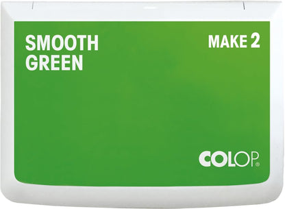 COLOP Make Series, Ink Stamp Pads, with Non-Toxic Premium Ink, Water-Based Acid-Free (Smooth Green, Make 2-2-3/4" x 4-1/4")
