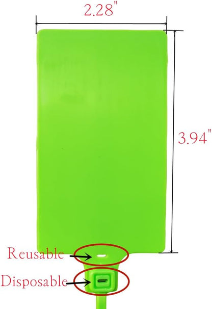 Plastic Seals Shipping Tags Logistics Use Big Sign Tie Large Label Tie, 255mm Total Length, Package of 100pcs (Fluorescent green)