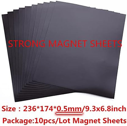 20Pcs/set Large Size Dies & Stamp Storage Bags and Soft Rubber Magnetic Sheets for Die Cuts Resealable Magic Sticker Storage Pockets Organize Envelop Pockets Magnetic Sheets for Collets Cutting Dies