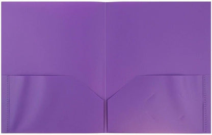 JAM PAPER Plastic 2 Pocket POP Folders - Durable School Folders - Assorted Fashion Colors - Bulk 144 Folders/Box (24 Assorted Packs of 6)