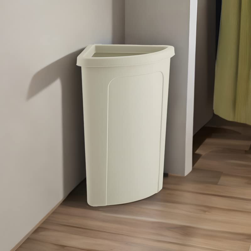 Recycling Bin, 21 Gallon Corner Round Trash Can, Crack-Resistant, Commercial Durable Garbage Can, Reinforced Bottom, Ideal for Home, Kitchen, Bar, Hotel, Restaurant, School
