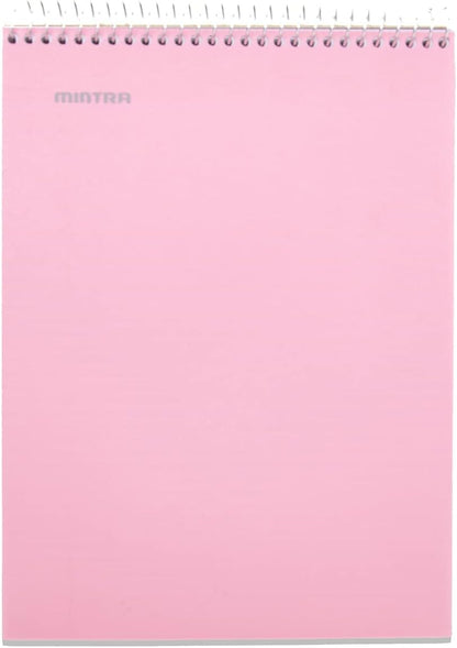 Mintra Office TOP BOUND Durable Spiral Notebooks (Spring Pink, Arctic Ice, Sun Yellow, College Ruled 3pk)