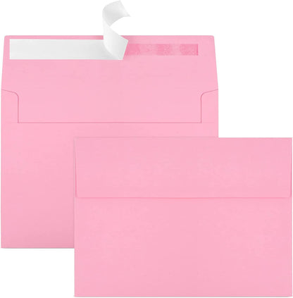 70 Packs A4 Envelope, Pink A4 Envelopes, 4x6 Photo Envelopes for Invitations, Envelopes Self Seal for Weddings, Baby Shower, Photos, Postcards, Greeting Cards, Mailing