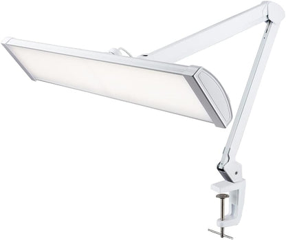 Neatfi Ultra 3,500 Lumen LED Desk Lamp, 45W, 26-Inch Wide Metal Shade, 270 SMD LEDs (Non-CCT with Clamp, White)