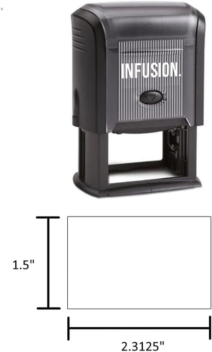 Infusion Self-Inking Custom Rubber Stamp (Personal or Business Use) - Choose from 16 Colors (1-1/2" x 2-3/8")