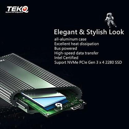 [Intel Certified] Thunderbolt 3 External Portable SSD, Bus Powered, (Compatible with Thunderbolt 4 and USB 4 Devices) (SpaceGreen, 4TB)