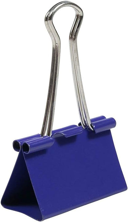 JAM PAPER Colorful Binder Clips - Large - 1 1/2 Inch (41 mm) - Purple Binderclips - 12/Pack