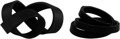 JAM PAPER Colorful Rubber Bands - Sizes 33 & 64 Set - Black Multi-Purpose Rubberbands - 200/Pack