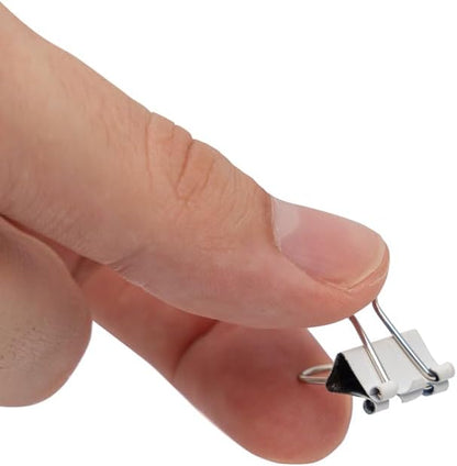 JAM PAPER Colorful Binder Clips - Extra Small - 3/5 Inch (15 mm) - White Binderclips - 30/Pack