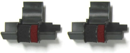 (2 Pack) Sharp EL-1611V EL-1750V EL-1801V Calculator Ink Roller, Black/Red Ink EA772R Compatible Also Fits Casio IR-40T HR-170RC HR-200RC HR-300RC Canon CP13 P23-DHV-3 Catiga CP30A CP90A and More