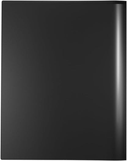 Nicky's Folders® English Communicator, Parent-Teacher Folder, Patented Tear-Resistant Flexible Plastic 2 Inside Pockets, 2 Exterior Sleeves, Letter Size Paper, Single Color(24 Pack) (Black)