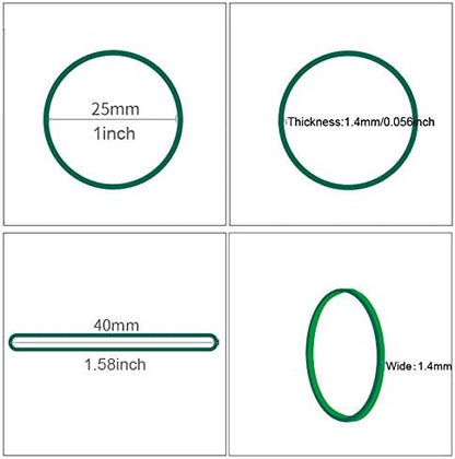 AMUU Rubber Bands 500pcs Green size 10 Small Rubber Bands rubber band for Office School Home Strong Elastic Band Loop Office Supplies Flatten size approximately 1.58 inches