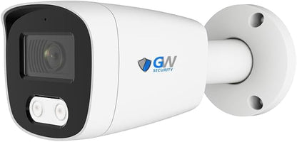 GW Security 8 Channel 4K NVR 5MP POE Audio & Video Security Camera System - Four 5MP 1920P AI Human & Vehicle Detection Weatherproof Bullet Cameras, Built in Microphone, Quick QR Code Easy Setup