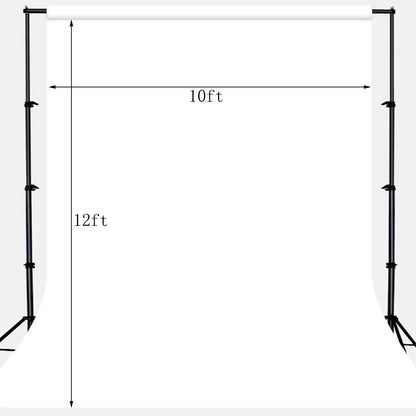 Solid Photography Backdrop Background Chromakey Muslin Portrait Background Screen for Photo Video Studio… (White, 10x12ft)