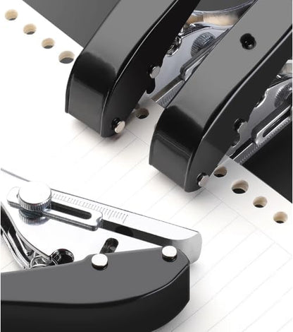 Single Hole Punch Heavy Duty Hole Puncher Single Handheld Paper Punch Small Hole Puncher One Hole Punch for Crafts Paper Cards Tags Scrapbook Plastic Cardboard-3/8 inch-10mm,Black
