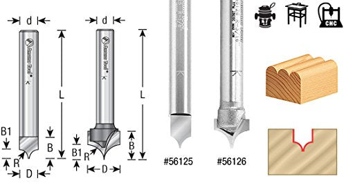 Amana Tool - 56121 Carbide Tipped Pt. Cutting Roundover 3/16 Radius x 3/8 Dia x 5/16 x 1