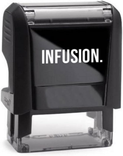 Infusion Self-Inking Custom Rubber Stamp (Personal or Business Use) - Choose from 16 Colors (3/8" x 1")