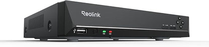 REOLINK 8CH Network Video Recorder for Home Security Camera System, Only Work with 16MP/12MP/4K/8MP/5MP/4MP REOLINK PoE IP Camera, 24/7 Recording to Pre-Installed 2TB Hard Drive, RLN8-410