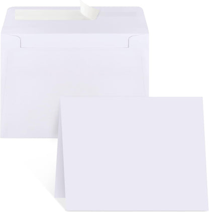 Joyberg Blank Cards and Envelopes 4x6, 30 Pack White Invitation Cardstock with 30 Pack Envelopes, Self-Seal Thank you Blank Greeting Cards and Envelopes, for All Occasions DIY, Print custom
