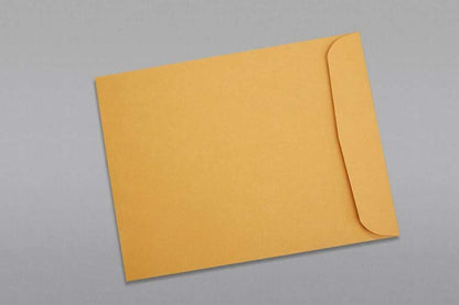 Limited Papers (TM) Booklet Envelopes, (Open Side) Brown Kraft, Gummed Seal, 28 Pound, Heavyweight, For Mailing And More. (250, 11 x 13)