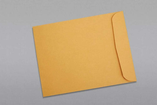 Limited Papers (TM) Booklet Envelopes, (Open Side) Brown Kraft, Gummed Seal, 28 Pound, Heavyweight, For Mailing And More. (100, 11 x 13)