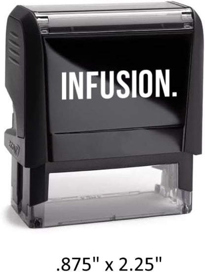 Infusion Self-Inking Custom Rubber Stamp (Personal or Business Use) - Choose from 16 Colors (7/8" x 2-1/4")