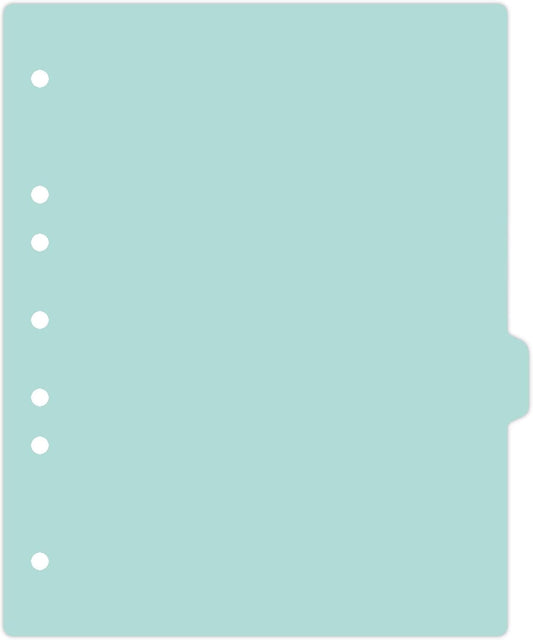 Carstens - Heavy Duty Plastic Ring Binder Dividers, Side Tab, 1/9 Cut, Tab 6 Position, US Letter, Aqua, Pack of 10, (2618-15) - Ideal Medical Chart Dividers or Index Tabs for 3 Ring Binders