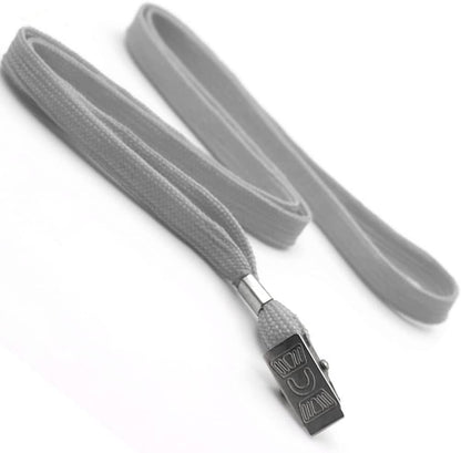 Ollain Badge Lanyards Neck Bulk Cruise Lanyards Lanyard with Clip for ID Card Name Tags Badge Holders (Gray, 50 Pack)