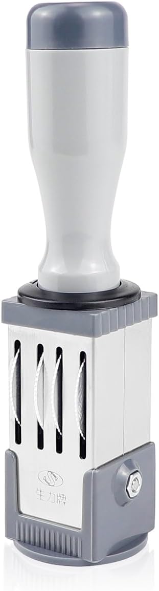 Time Date Stamp - Handheld Rolling Stamp, Round Plastic, Portable for Diary, Homework, Daily Use, 32MM